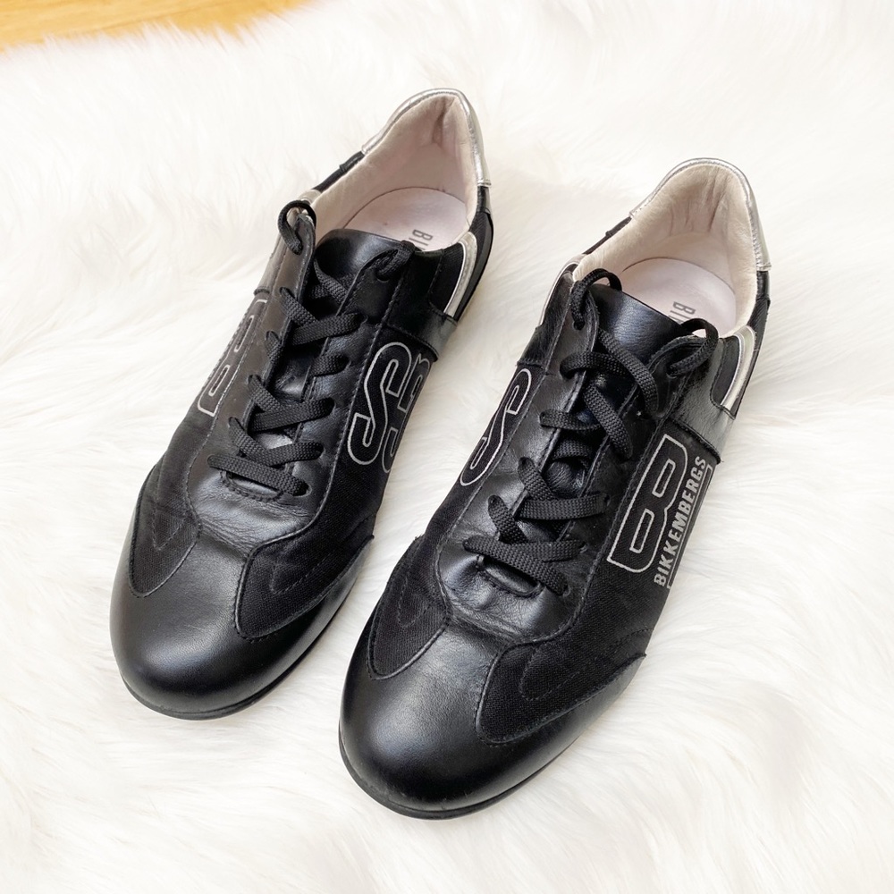 BIKKEMBERGS Men’s Black Leather Casual Shoes